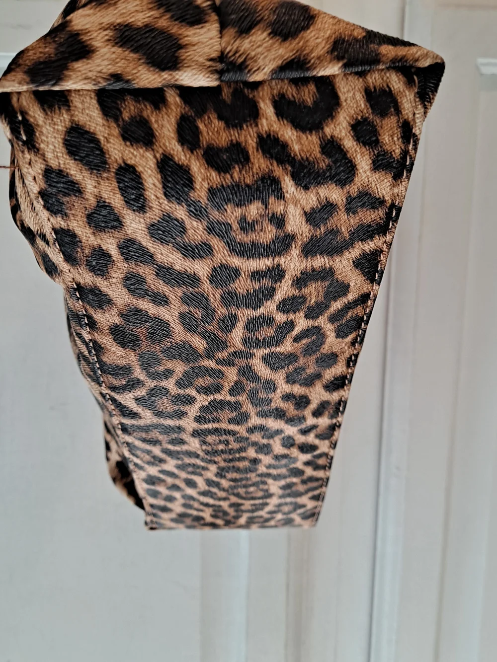 WILD Leopard Textured PU Print Shoulder Clutch Bag Black & Brown Lightweight